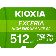 KIOXIA EXCERIA HIGH ENDURANCE G2 UHS-I MicroSDXC 512GB 記憶卡 (U3 V30 A1) R: 100MB/s W: 50MB/s KIOXIA EXCERIA HIGH ENDURANCE G2 UHS-I MicroSDXC 512GB 記憶卡 (U3 V30 A1) R: 100MB/s W: 50MB/s